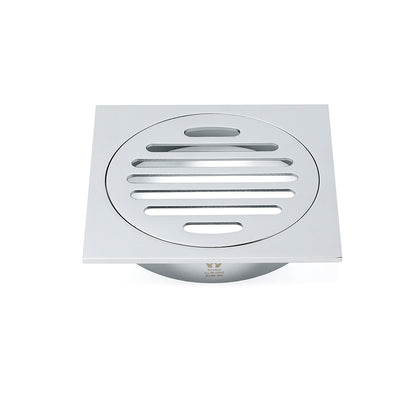Chrome Stainless Steel 110mm Small Square Shower Grate Floor Drain 95mm Outlet
