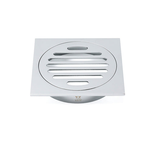 Chrome Stainless Steel 110mm Small Square Shower Grate Floor Drain 95mm Outlet