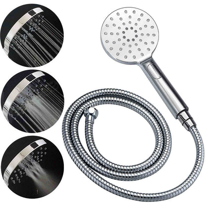 WELS Chrome 9" Rain Shower Head 3 Modes Handheld Rose Slide Rail Set Diverter