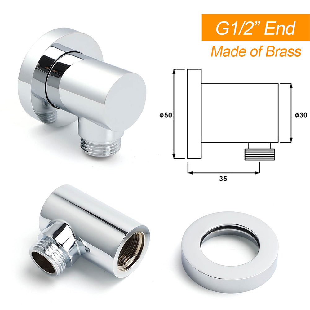Chrome Square 10" Twin Shower Head Handheld Sliding Rail Set Wall Inlet Diverter