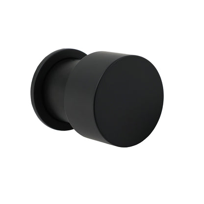 Matt Black Round Knob Concealed Shower Mixer Valve Hot Cold Water Switch Tap Kit