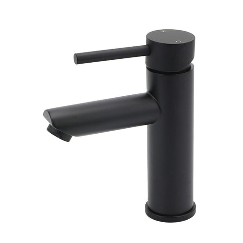 WELS Black 7.5L/min Kitchen Laundry Round Basin Mixer Vanity Sink Faucet Tap Set