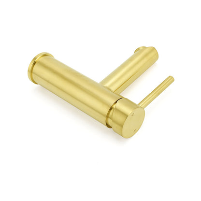 Brushed Gold 7.5L/min Kitchen Laundry Round Basin Mixer Vanity Sink Faucet Tap