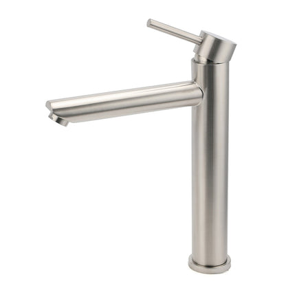 WELS Bathroom Laundry Round Basin Mixer Vanity Sink Faucet Tap Silver Brushed