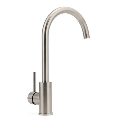 WELS Kitchen Laundry Swivel Sink Mixer Faucet Tap Spout Stainless Steel Brushed
