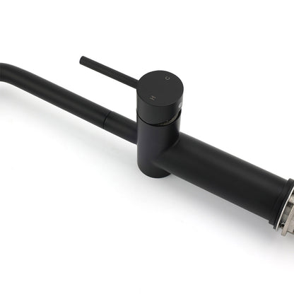 WELS Matt Black SUS Tall Kitchen Laundry 360º Swivel Sink Mixer Faucet Tap Spout