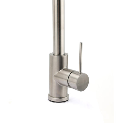 Brushed Nickel 2 Way Spray Kitchen Mixer Tap Pull Out Sink Laundry Swivel Faucet