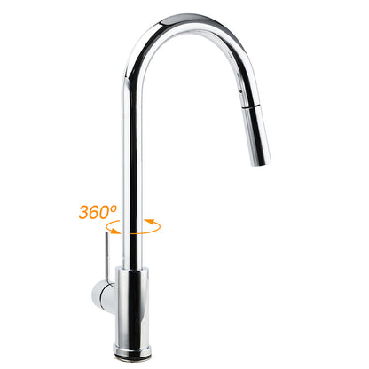 WELS Chrome 2 Modes Spray Pull Out Kitchen Swivel Faucet Sink Tap Laundry Mixer