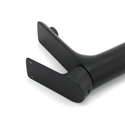 WELS Matt Black Basin Mixer Bathroom Vanity Laundry Sink Flick Faucet Tap Valve