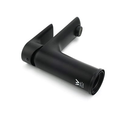 WELS Matt Black Basin Mixer Bathroom Vanity Laundry Sink Flick Faucet Tap Valve