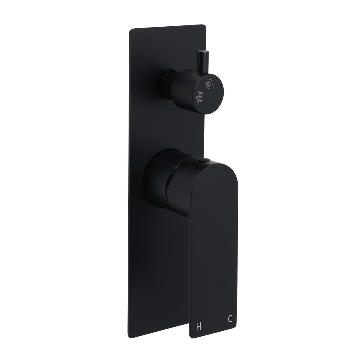 Watermark Matt Black Square Bathroom Shower Mixer 2-Way Control Switch Diverter