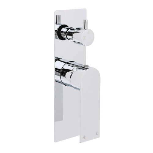 Watermark Chrome Square Shower Mixer Diverter Tap Valve For Shower Combo Spout