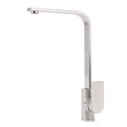 WELS Brushed Nickel Square Kitchen Sink Laundry Mixer 360º Swivel Faucet Tapware