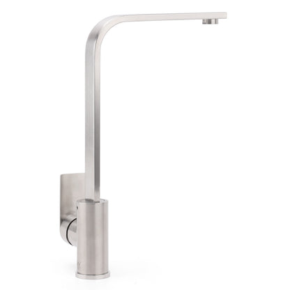 WELS Brushed Nickel Square Kitchen Sink Laundry Mixer 360º Swivel Faucet Tapware