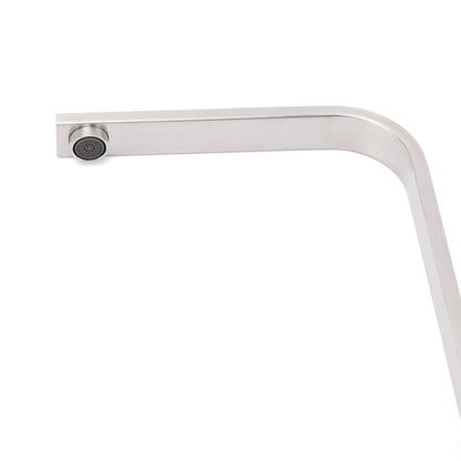 WELS Brushed Nickel Square Kitchen Sink Laundry Mixer 360º Swivel Faucet Tapware