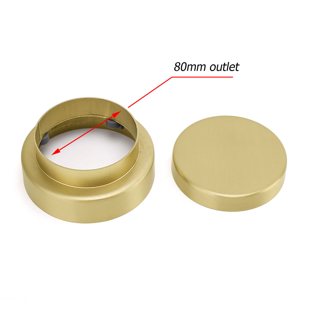 Brushed Gold 100mm In Diamater Tile Insert Floor Drain Shower Grate 75mm Outlet