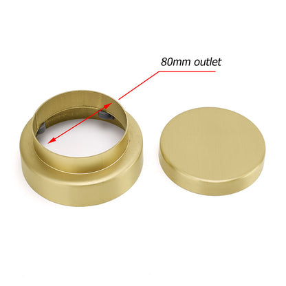 Brushed Gold 100mm In Diamater Tile Insert Floor Drain Shower Grate 75mm Outlet