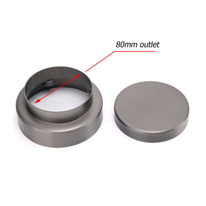 Gun Metal Round 100mm Diameter Tile Insert Floor Drain Shower Grate 75mm Outlet