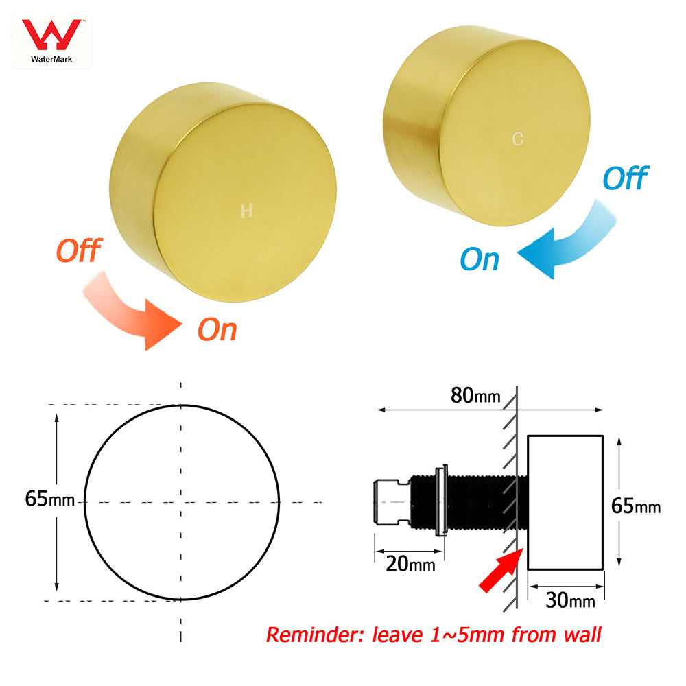 Brushed Gold Dual Shower Set 8" Round Head Ergonomic Handheld Sliding Rail Arm Twin Taps