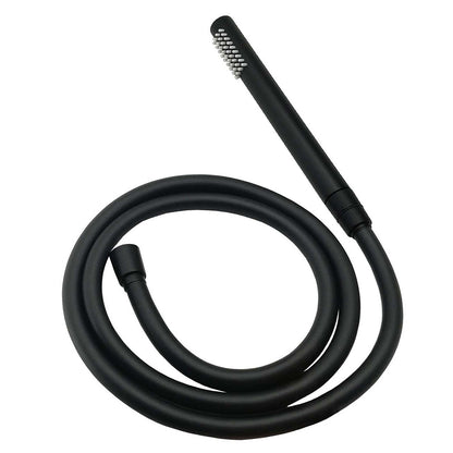 Matt Black Dual Round Shower Set 10" Rain Head Metal Handheld Sliding Rail Arm Diverter