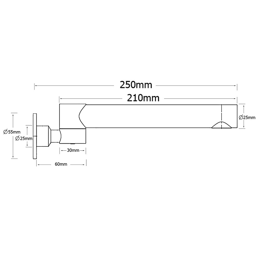 Gun Metal Round Wall Mounted 180 Swivel Bathtub Faucet Water Outlet Vanity Spout