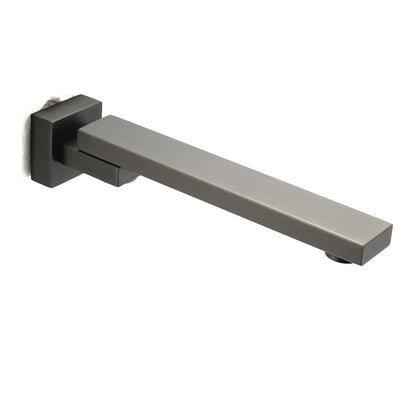 Gun Metal Square Stainless Steel 180 Swivel Bathtub Faucet Water Outlet Spout