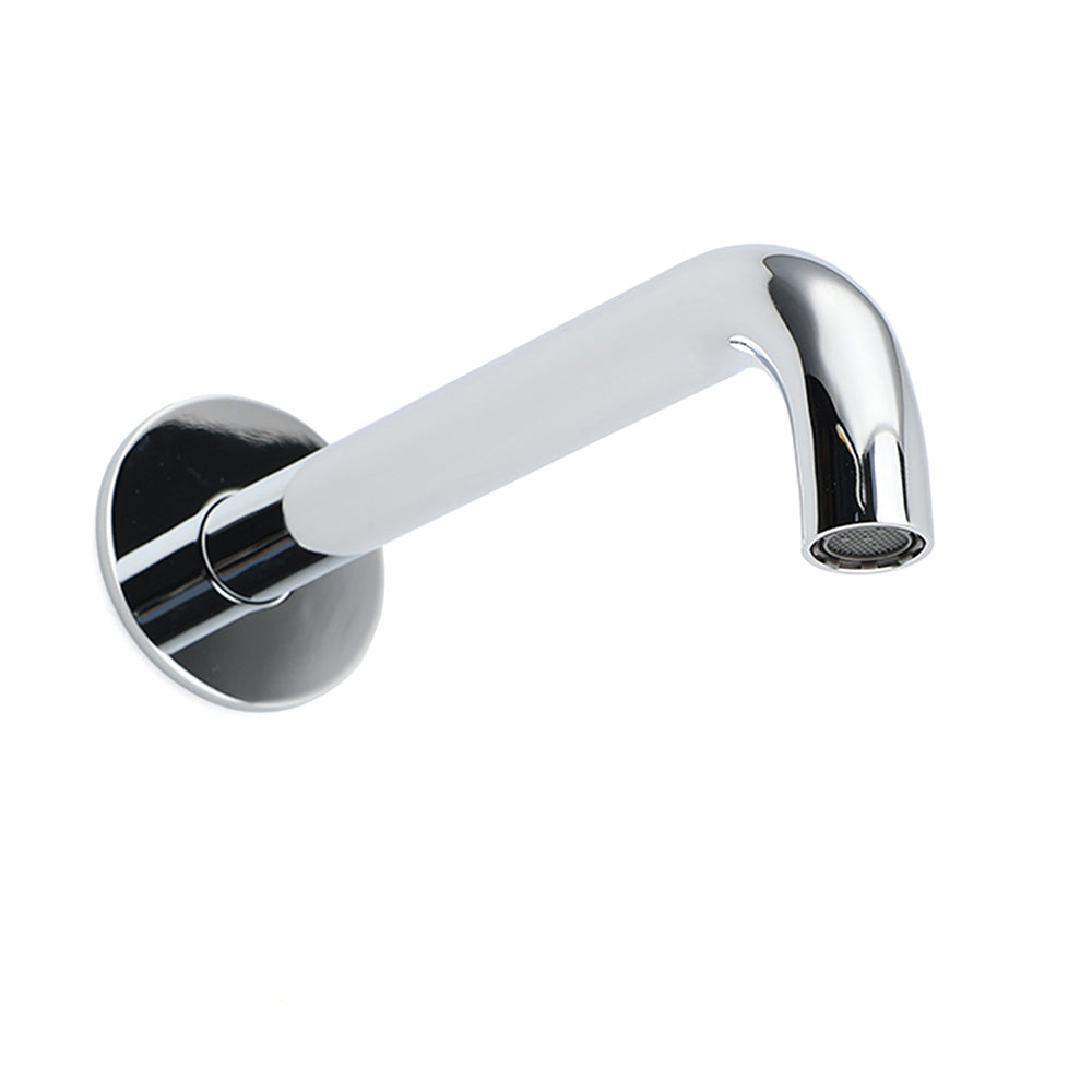 Polisehd Chrome Round 200mm Length Faucet Outlet Bath Tub Water Filler Spout Kit