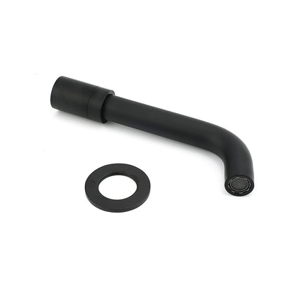 Matt Black Round Wall Mount Basin Faucet Bubble Water Outlet Bath Tub Spout Set