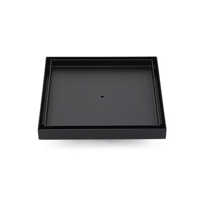 Matt Black Bathroom Big 200mm Tile Insert Floor Drain Shower Grate 50mm Outlet