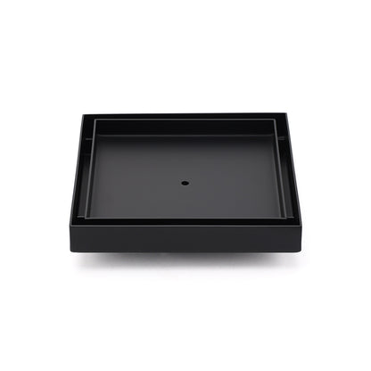 Watermark Black 150x150mm Tile Insert Floor Drain Shower Grate 80mm Waste Outlet