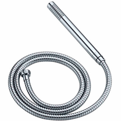 WELS Chrome Round Large 12" Rain Shower Head Single Mode Handheld Wall Arm Rail 2in1 Set