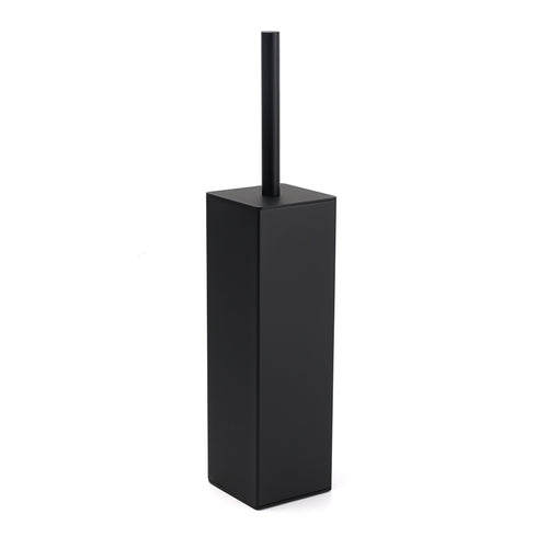 Matt Black Square Stainless Steel Bathroom Accessory Toilet Brush Holder Cup Set