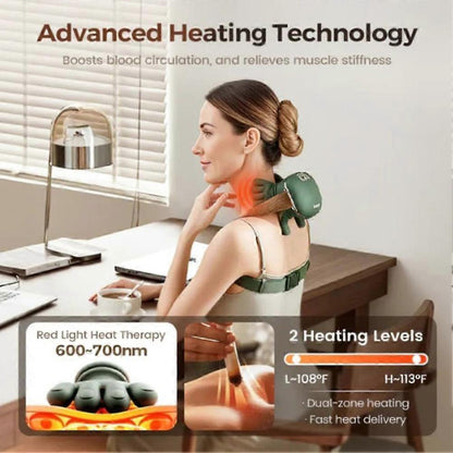 Shoulder & Neck Massager with Heat Therapy, Muscle Relief for Office Breaks