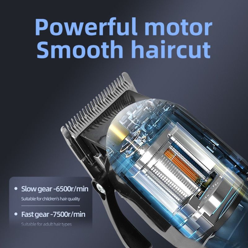 Professional Electric Hair Clippers, USB Rechargeable Hair Trimmer for Adults & Kids—Home Haircuts - White