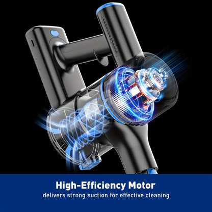 Cordless Vacuum Cleaner, 8 In 1 Powerful Suction Lightweight Vacuum Cleaner For Home, Led Display, 3 Suction Modes, 55Kpa Powerful Suction，45mins Detachable Battery Vacuum For Hard Floor Carpet Pet Hair
