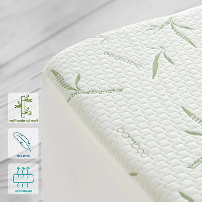 Waterproof Mattress Protector,Breathable Mattress Cover,3D Air Fabric Cooling Bed Pad Cover, Deep Pocket 40cm(Super King,Green)