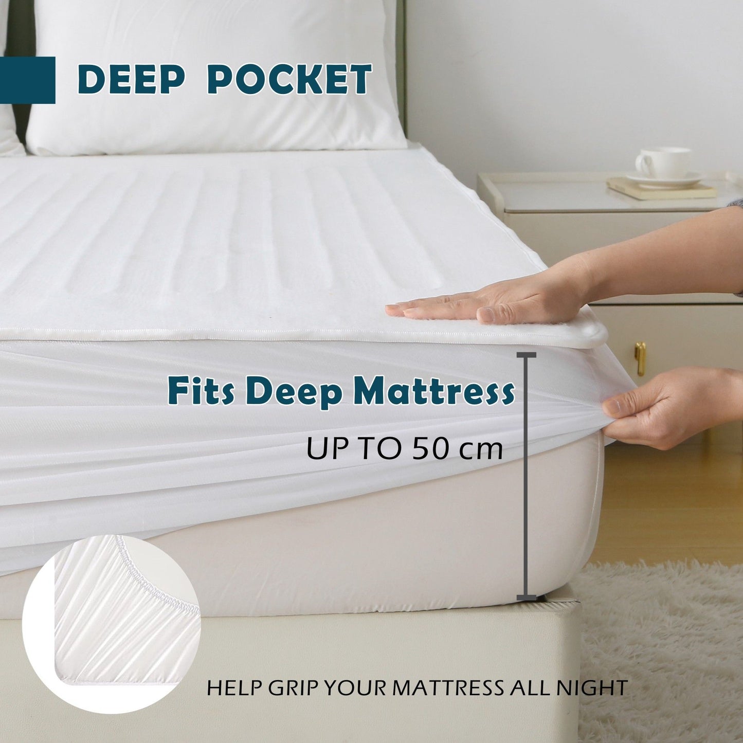 Heated Mattress Pad - Bedding Electric Blanket with 9 Heat Setting & 9-Hour Auto Off, Heated Mattress Pad-Machine Washable Fully Fitted Heating Pad with Overheat Protection , 800GSM Non Woven Fabric-fitted sheet cover((Double)