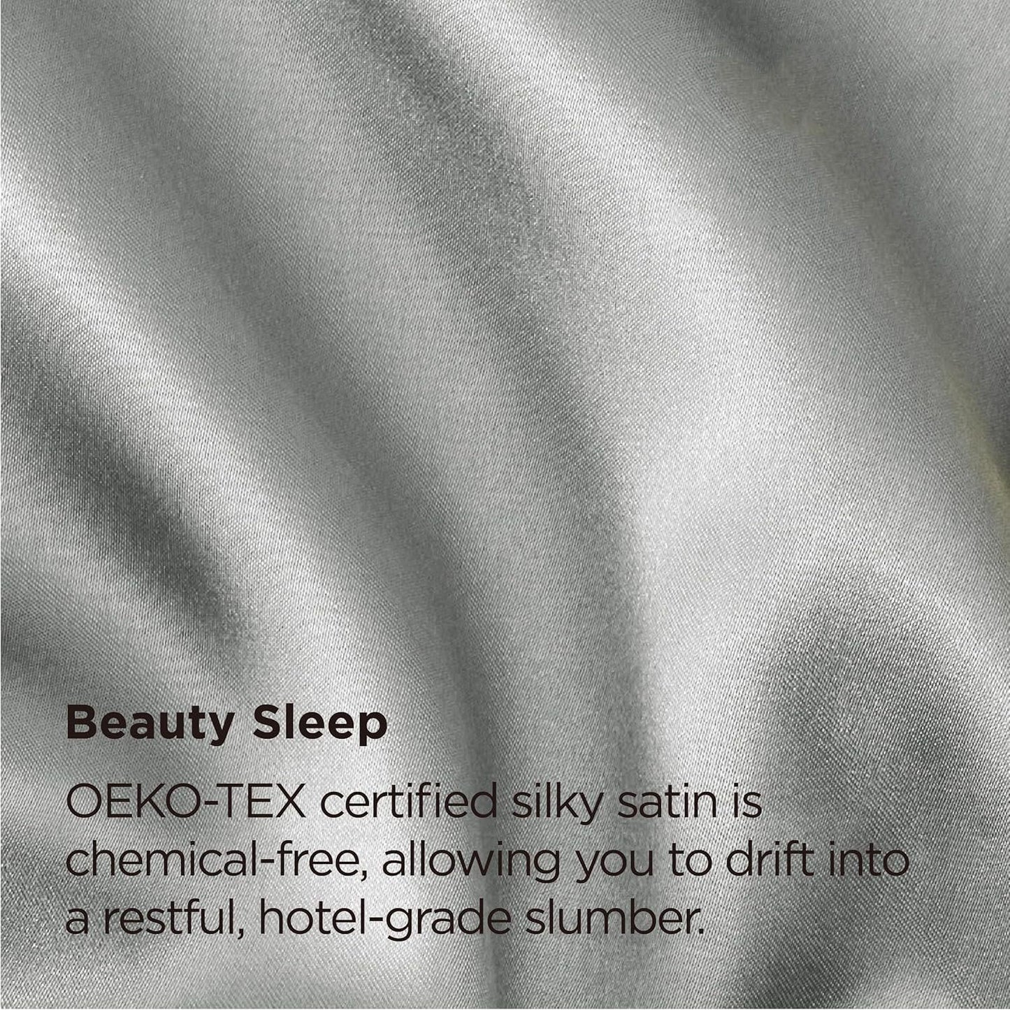 Silk Pillowcase for Hair and Skin Mulberry Silk Pillowcase Soft Breathable Smooth Both Sided Natural Silk Pillowcase with Envelope pocket Beauty Sleep Silk Pillow Case for Gift (2 Pack, Standard, Grey)