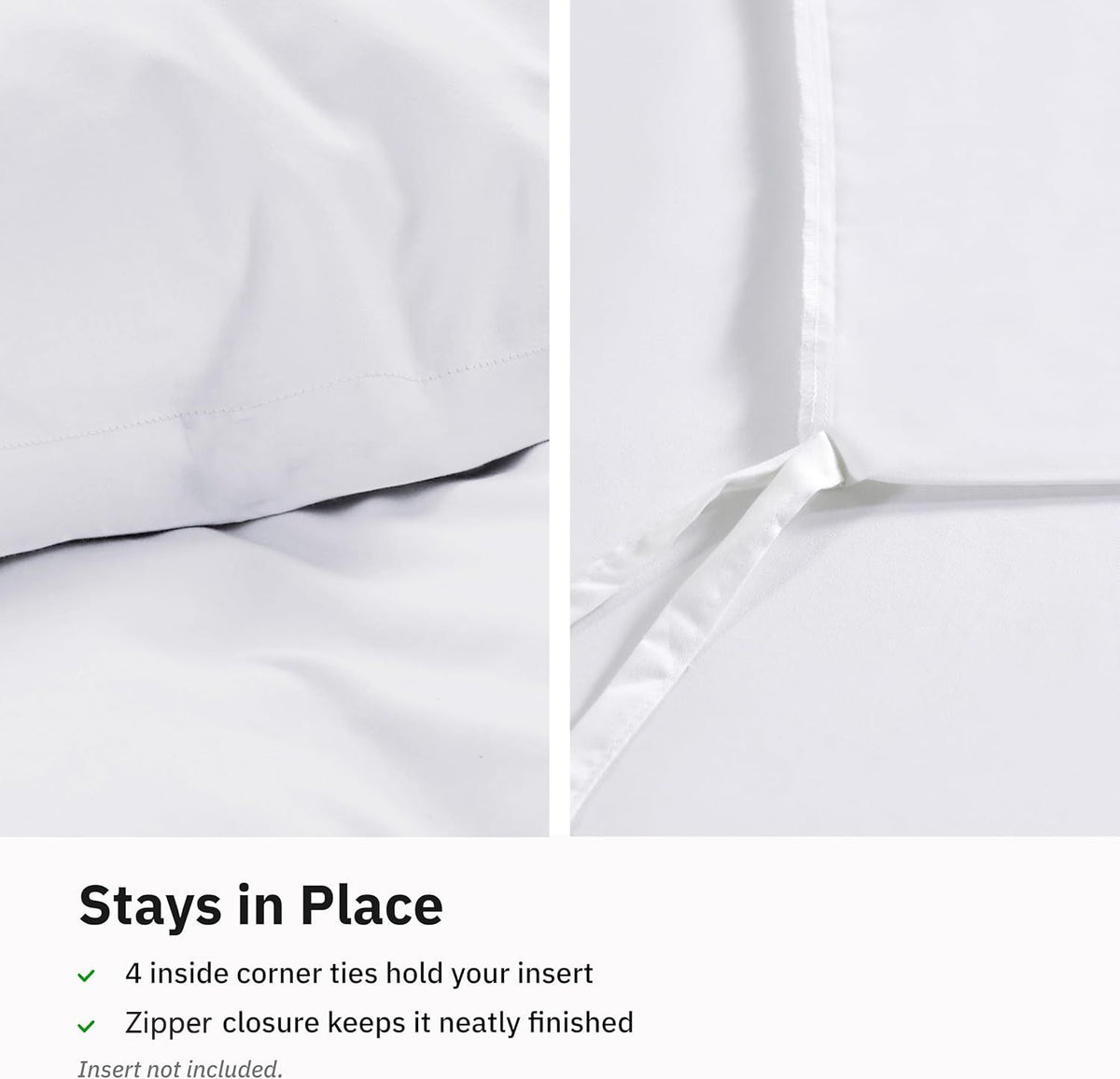 Hotel Soft Microfiber Duvet Cover Set-2000TC Quilt Cover Set & Pillowcases -1 Donna Cover Zipper Closure & 1 x Pillowcases-Breathable Bedding - Wrinkle, Fade, Stain Resistant(White,King)