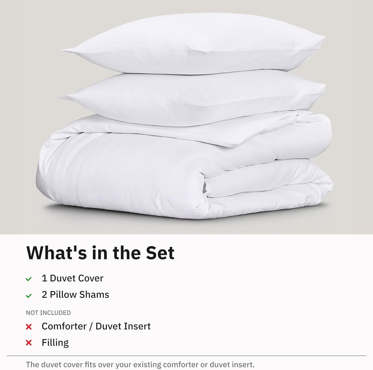 Hotel Soft Microfiber Duvet Cover Set-2000TC Quilt Cover Set & Pillowcases -1 Donna Cover Zipper Closure & 1 x Pillowcases-Breathable Bedding - Wrinkle, Fade, Stain Resistant(White,Queen)