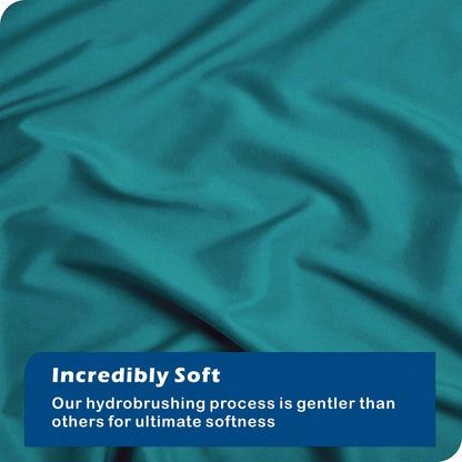 Hotel Soft Microfiber Duvet Cover Set-2000TC Quilt Cover Set & Pillowcases -1 Donna Cover Zipper Closure & 1 x Pillowcases-Breathable Bedding - Wrinkle, Fade, Stain Resistant(Biscay blue,Queen)