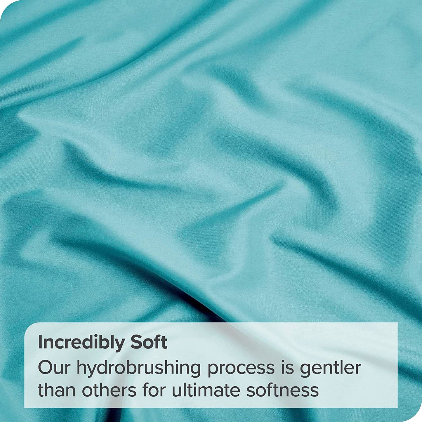 Hotel Quality Fitted Sheet - 1 Piece Fitted Sheet  -Breathable Bedding - Wrinkle, Fade, Stain Resistant- 16inch/40cm Deep Pocket Fitted Bed Sheet-Wrinkle and Fade Resistant,(Ice blue,King Single)