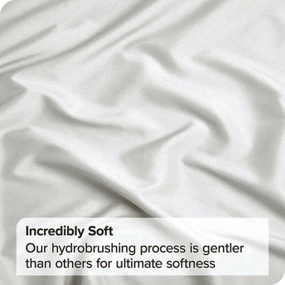 3 Piece Hotel Soft Microfiber Quilt Cover Set-2000TC Duvet/Donna Cover Set & Pillowcases -1 Quilt Cover Zipper Closure & 1 x Pillowcases-Breathable Bedding - Wrinkle, Fade, Stain Resistant(Raw white,Super King)