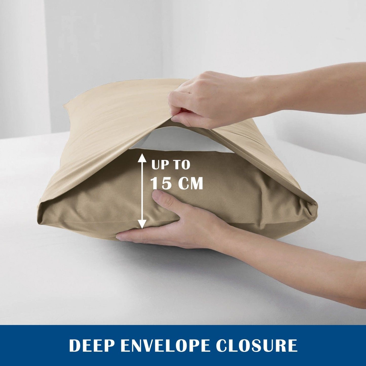 3 Piece Hotel Soft Microfiber Quilt Cover Set-2000TC Duvet/Donna Cover Set & Pillowcases -1 Quilt Cover Zipper Closure & 1 x Pillowcases-Breathable Bedding - Wrinkle, Fade, Stain Resistant(Camel Beige,Super King)