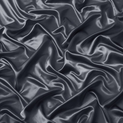 Satin Fitted Sheet Set Hotel 3 Pieces Fitted Sheet with Pillowcase, Art Silk Bedding Set-Luxury Soft Silky Sheets for Hair and Skin, Similar to Silk Fitted Sheets Set 3 Pieces(Double,Grey)