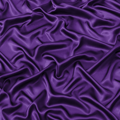 Satin Fitted Sheet Set Hotel 3 Pieces Fitted Sheet with Pillowcase, Art Silk Bedding Set-Luxury Soft Silky Sheets for Hair and Skin, Similar to Silk Fitted Sheets Set 3 Pieces(King,Purple)