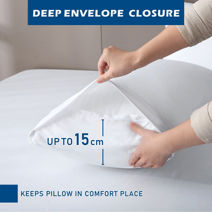 4 Piece Hotel Bamboo Cooling Sheet Set -Ultra Soft 2000TC Breathable Bed Sheets Set with 37 Centimetre Deep Pocket-Cooling Sheets for Hot Sleepers(White,Double)