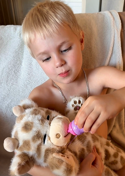 Interactive Giraffe - Plush Feeding & Sleeping Simulation Toy