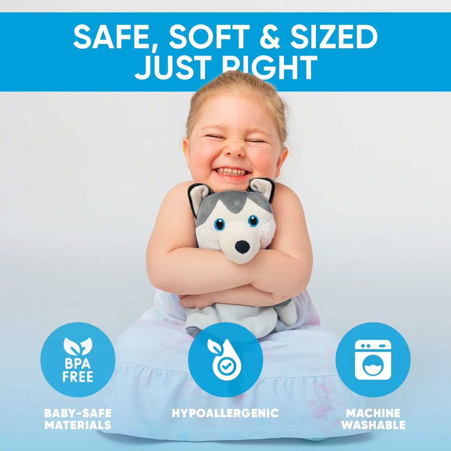 Harli the Husky - White Noise & Lullaby Comforter
