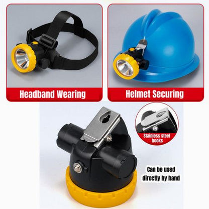 LED Miner Headlight 3000 LUX High Bright Waterproof Hard Hat Lamp Rechargeable
